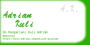 adrian kuli business card