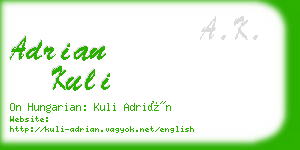 adrian kuli business card